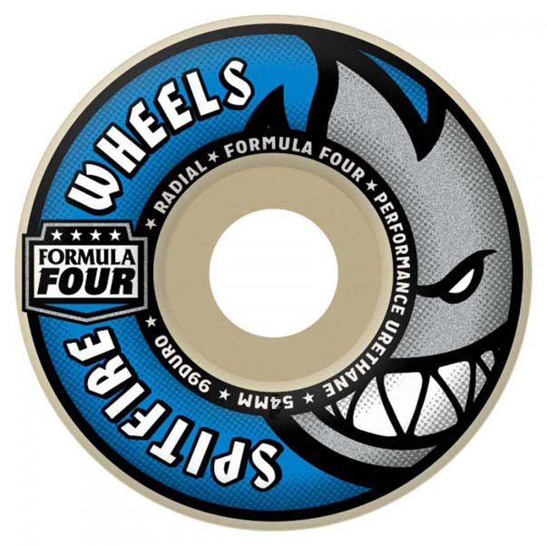 Spitfire Formula Four Skateboard Wheels Radial 99DU Natural 54mm