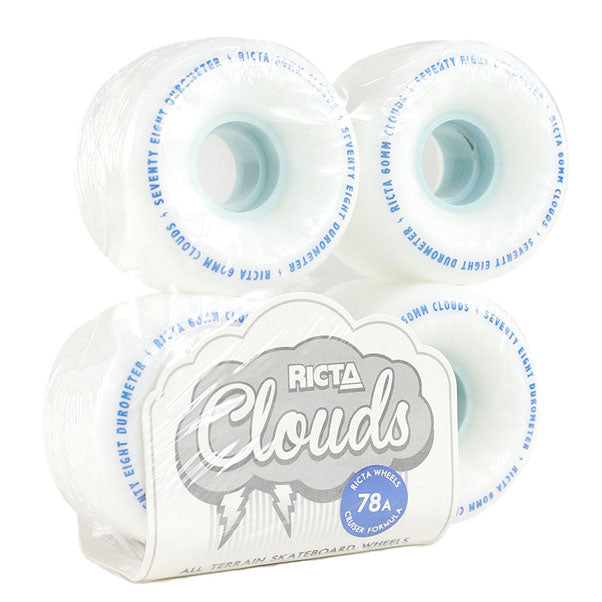 Ricta Clouds Skateboard Wheels White Blue 78a 60mm