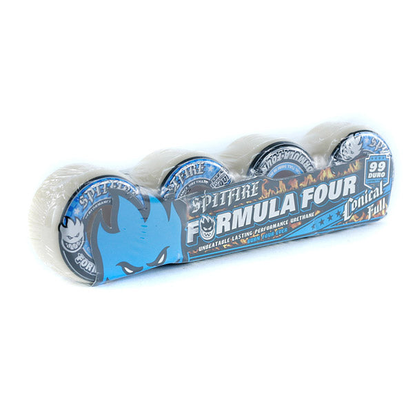 Spitfire Formula Four Skateboard Wheels Conical Full 99DU White 54mm