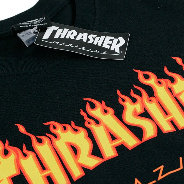 Thrasher Magazine Black Flame Logo T-Shirt