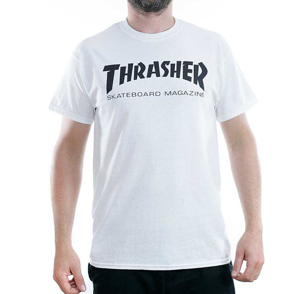 Thrasher Magazine White Skate Mag Logo T-Shirt